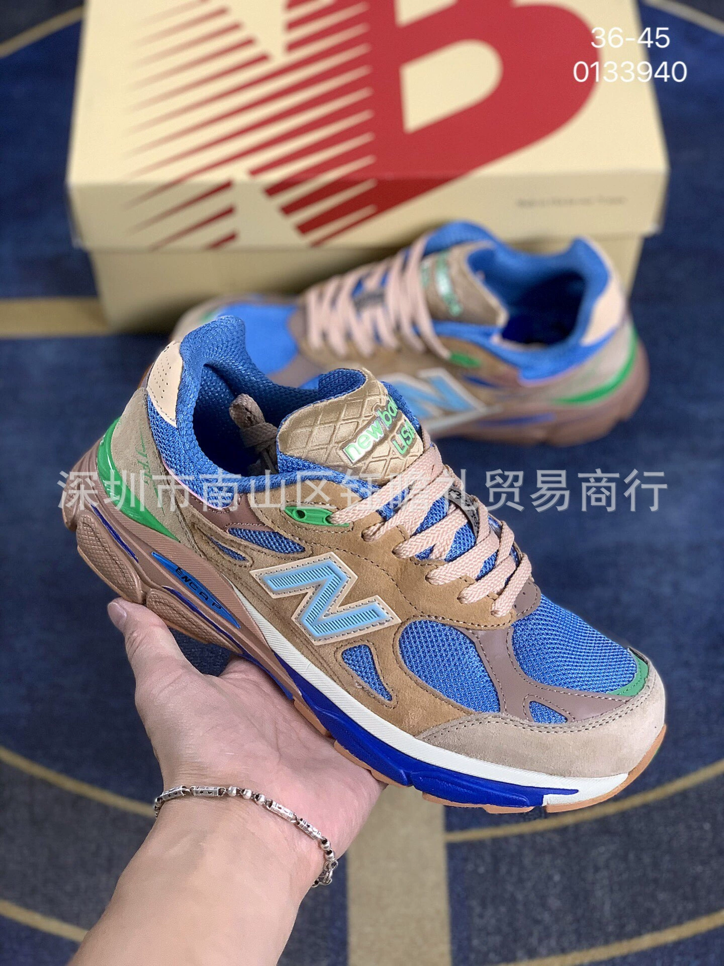 Кроссовки (New Balance) повседневные из сетки и замши, легкие, размеры 36–45