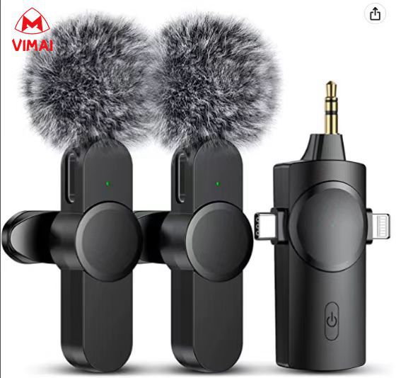 Clip de cuello micrófono ancla lianmai teléfono móvil al aire libre transmisión en vivo micrófono de reducción de ruido nueva venta caliente inalámbrico de baja latencia