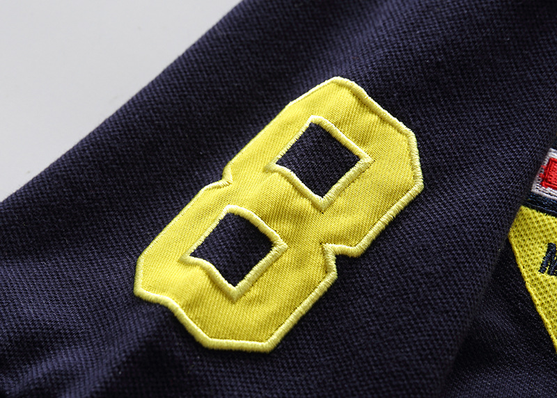 Polo uomo cotone maniche corte color-block di alta qualità_voghion.com