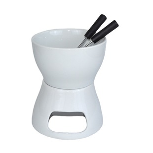 Foreign trade export hot new products medium temperature ceramic hot pot cup cheese hot melt Cup fork candle matching logo