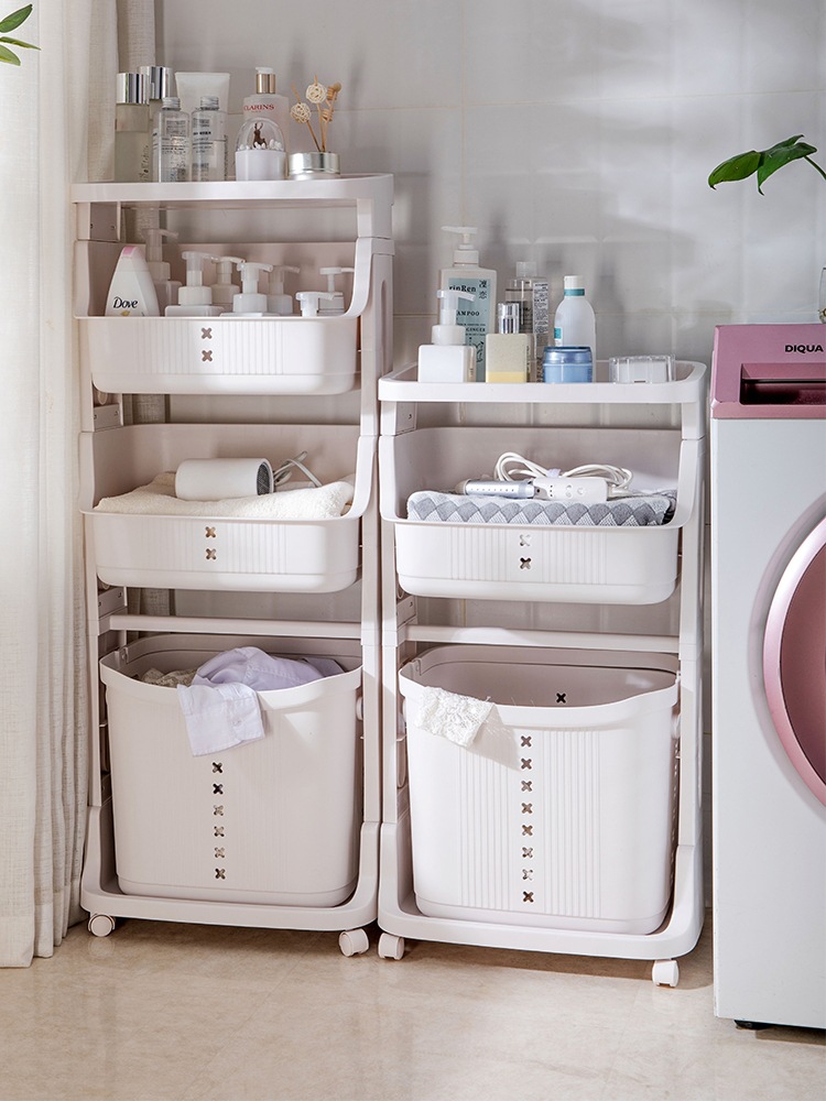 Home Dirty Clothes Basket Storage Basket Multi-Functional Clothes Storage Basket Household Laundry Basket Balcony Floor-Standing Storage Shelf