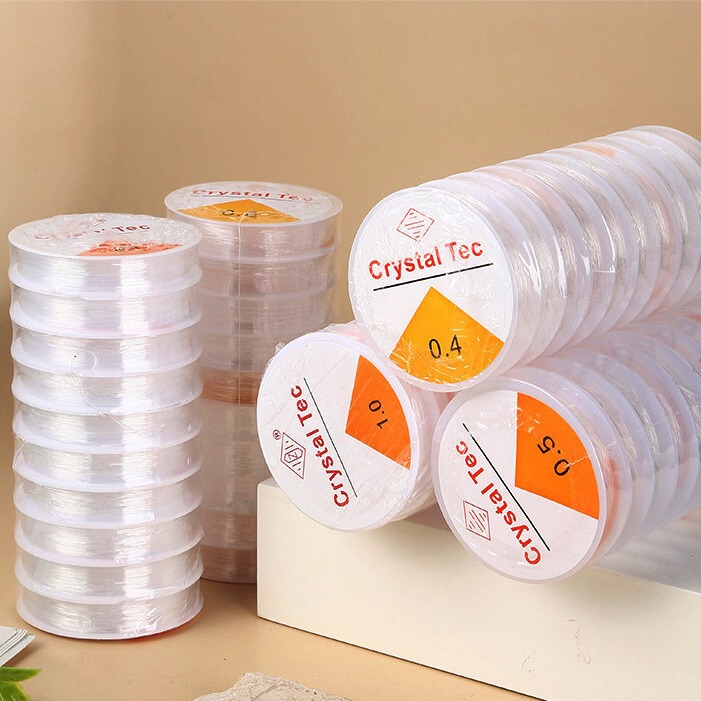 Beaded elastic thread large roll imported high-grade crystal thread not easy to break bracelet jewelry accessories diy beaded thread wholesale