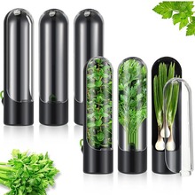shein爆款多个装保鲜盒香草香菜保鲜盒蔬菜保鲜器香菜草本保鲜盒