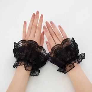 Lolita Accessories Short Lace Hand Sleeve Gloves Lace Fun Nightclub Japanese Style Soft Girl Hand Sleeve Clothing Accessories