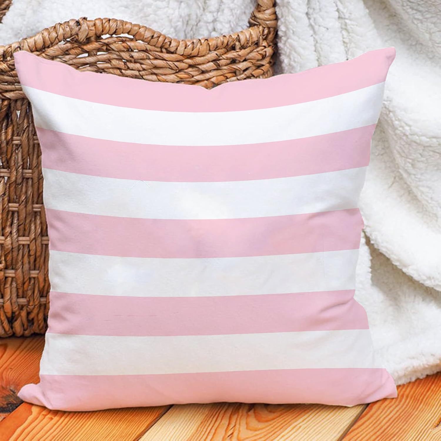 Funda de almohada con estampado de rayas simples, decoración del hogar, cojín para sofá de sala de estar, cojín para cabecera de dormitorio, impermeable