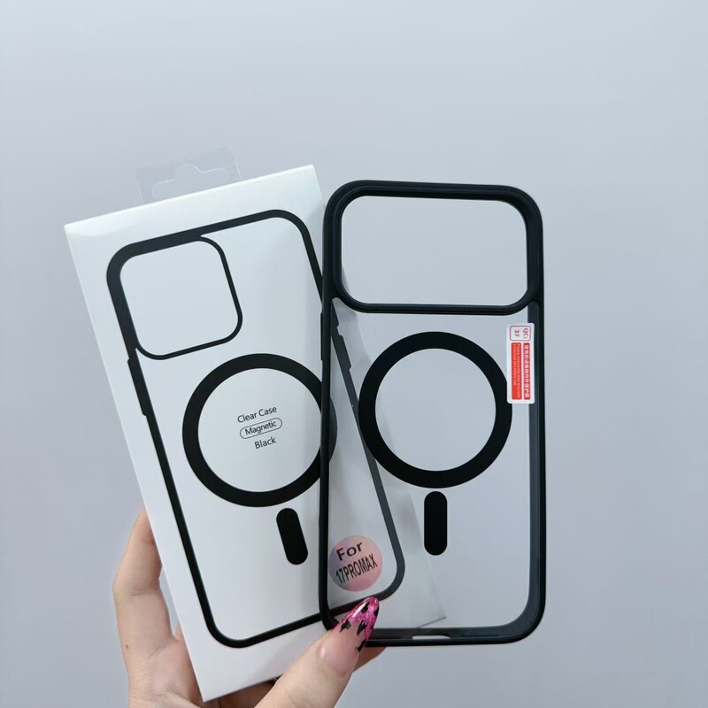 Apple 17air/promaxに適した新しいカラフルなつや消しアクリル磁気落下防止携帯電話保護ケース|undefined