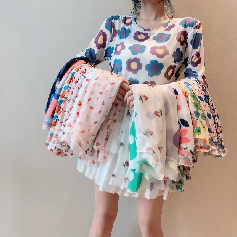 冰丝网纱防晒打底衫女2025夏季新款长袖泫雅风同款t恤内搭上衣潮