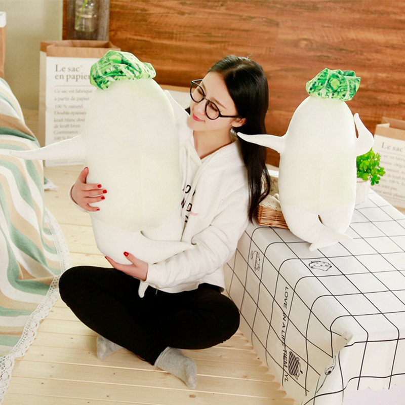 Creative Japanese-Style Large Radish Sexy White Radish Pillow Doll Korean Quirky Plush Toy Girl's Cloth Doll