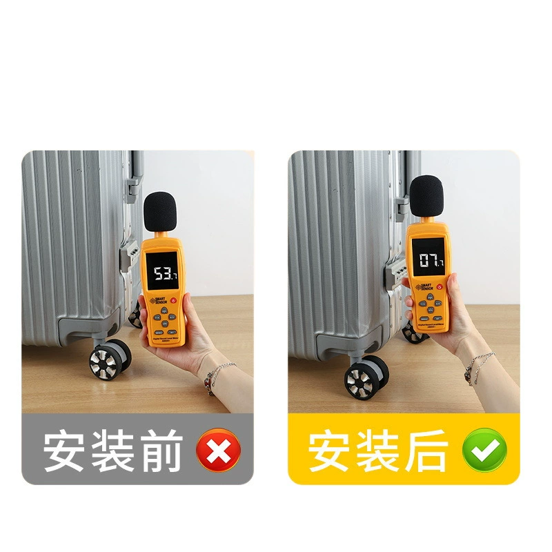 Wear-resistant suitcase, rubber changeable protective case, universal rubber rings, swivel wheels