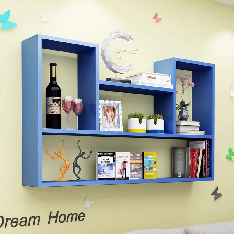Настенная полка для хранения, настенная полка, перегородка с сеткой, настенный шкаф, конструкция без сверления, прикроватная книжная полка для хранения.