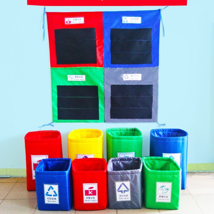 Garbage Classification Game Community Activities Expansion Fun Kindergarten Throwing Sticky Target Toy Interactive Props Sandbags