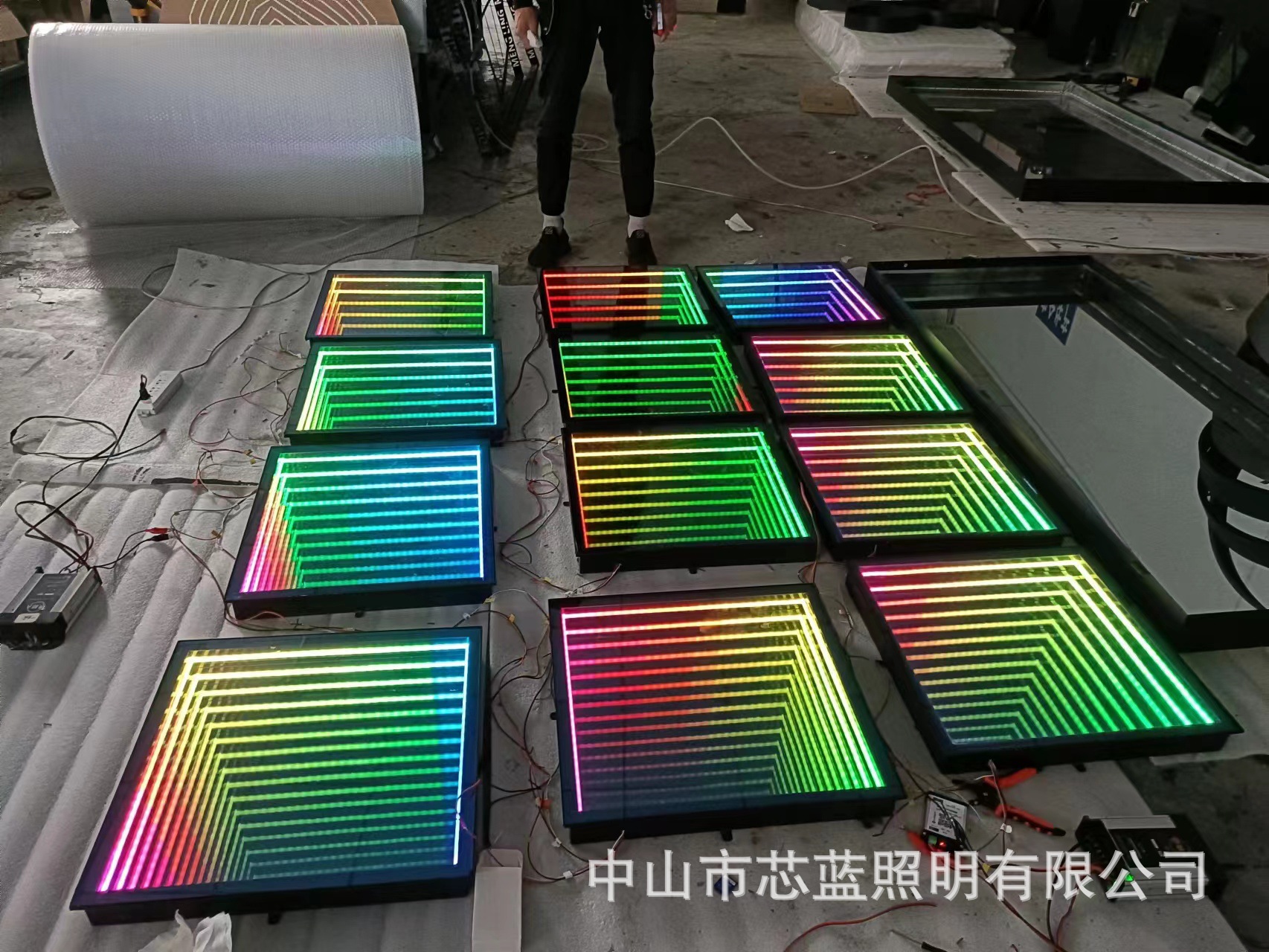 Abismo lazanospejo LED de fondo de puerta de red lámpara de cartel caja de neón al aire libre estereoscópico cartel publicitario de carácter luminoso