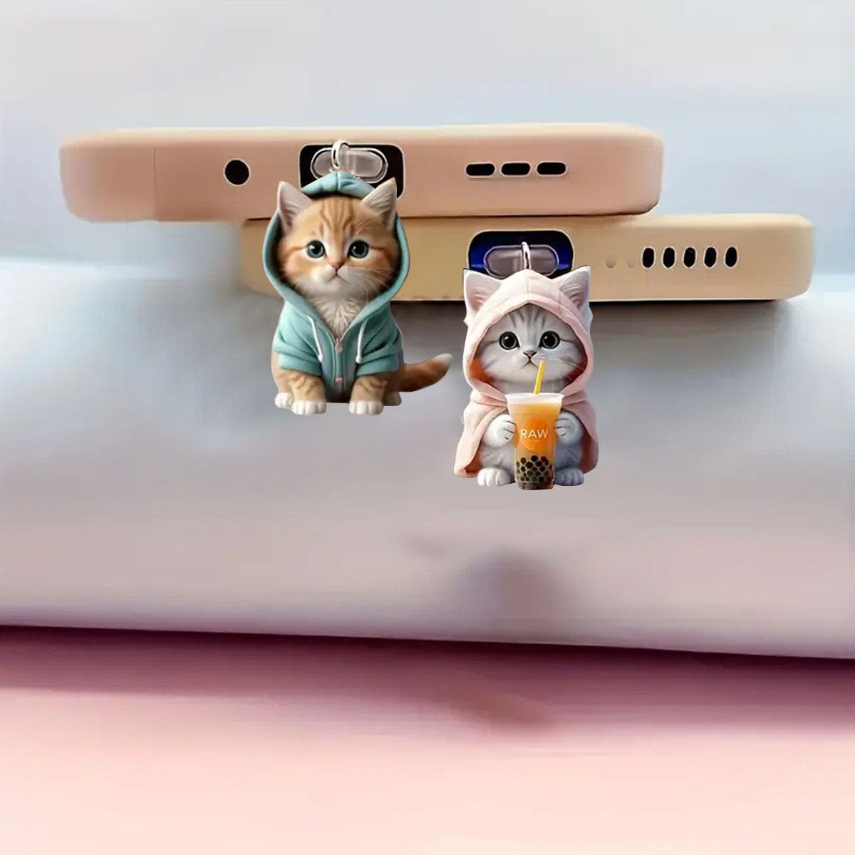 Nuevo tapón de polvo acrílico para conector Lightning y conector elíptico tipo-c para teléfonos de Apple