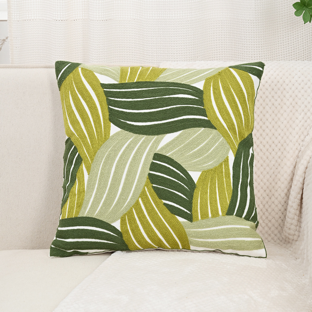 Nordic ins sala de estar toalla bordada sofá almohada cojín pequeño modelo fresco habitación almohada de respaldo de cabecera funda de almohada