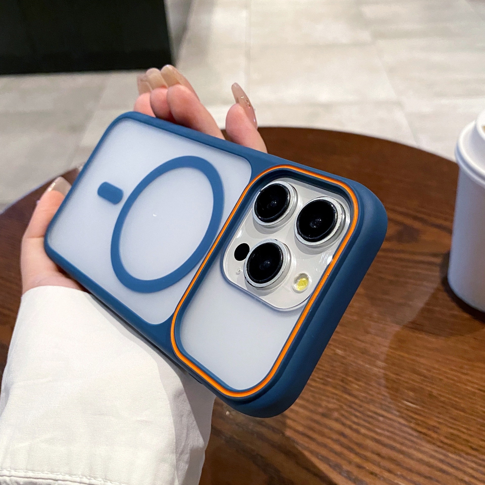 Phone Case For Iphone 16 15 Pro Large Window Full Cover Couple Style_voghion.com