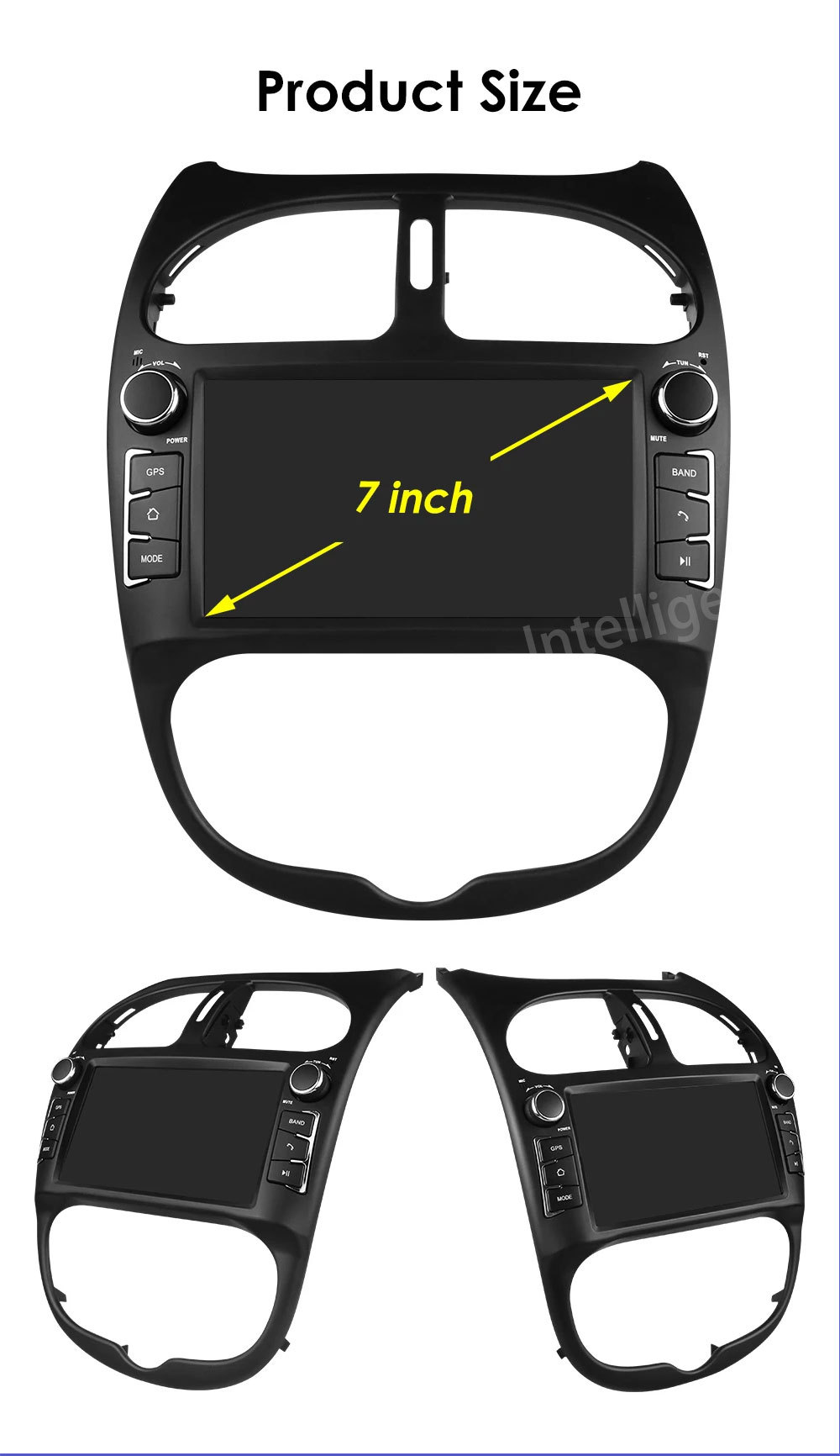 Suitable for Peugeot 206 Android 7inch Car Gps Bluetooth Carplay Car Navigation System Central Control Smart Car System