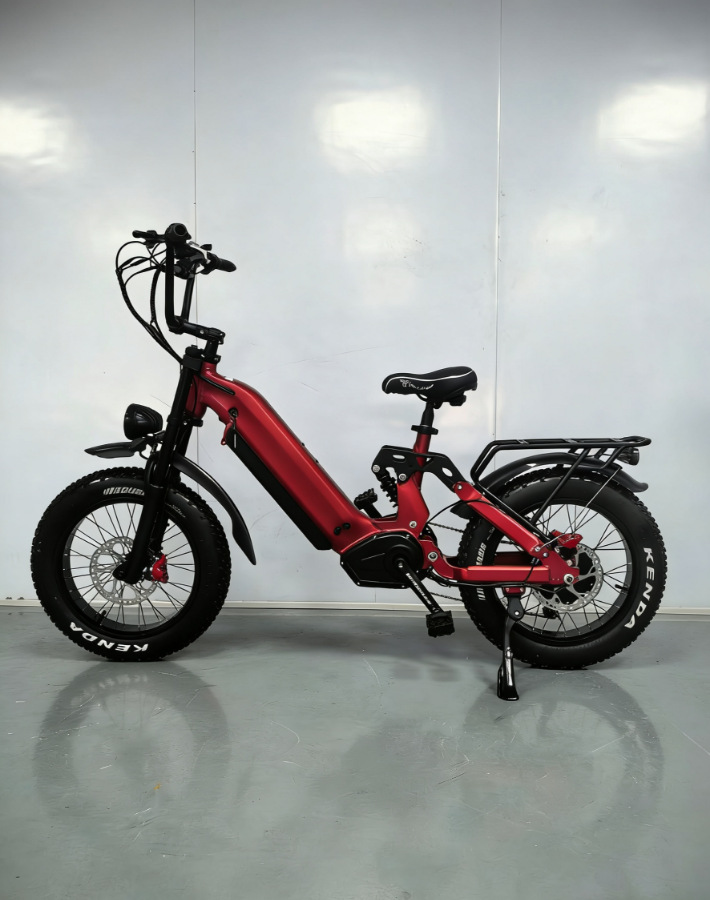 Exclusive cross-border supply of new models 20inch Fat tire 2-wheel electric motorcycle soft-tail mountain electric bicycle