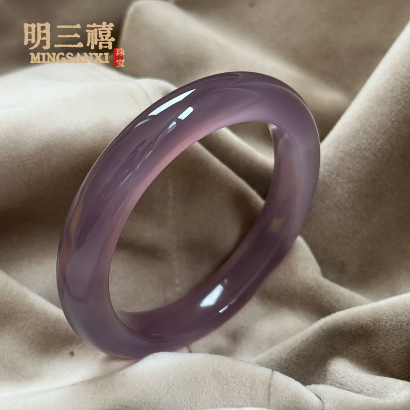 卸売り天然瑪瑙ブレスレット女性モデルバイオレット氷種玉ブレスレット帝王紫高氷透玉髄ブレスレット女性|undefined