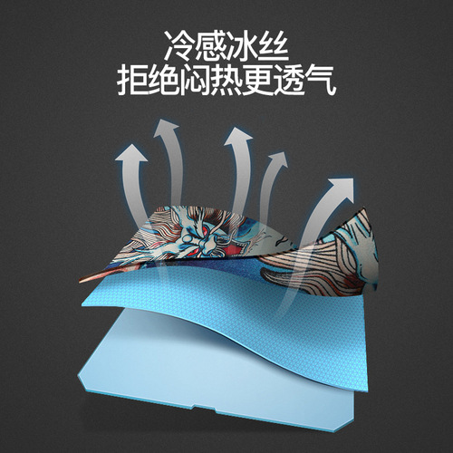 Summer Tattoo Sleeves Outdoor Cycling Arm Guards Ice Silk Sunscreen Sleeves Breathable Flower Arms Men's Seamless Printed Ice Sleeves