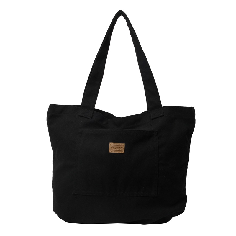 Bolso de lona para mujer 2024 nuevo bolso de hombro de gran capacidad de color sólido casual simple y versátil bolso de clase al por mayor