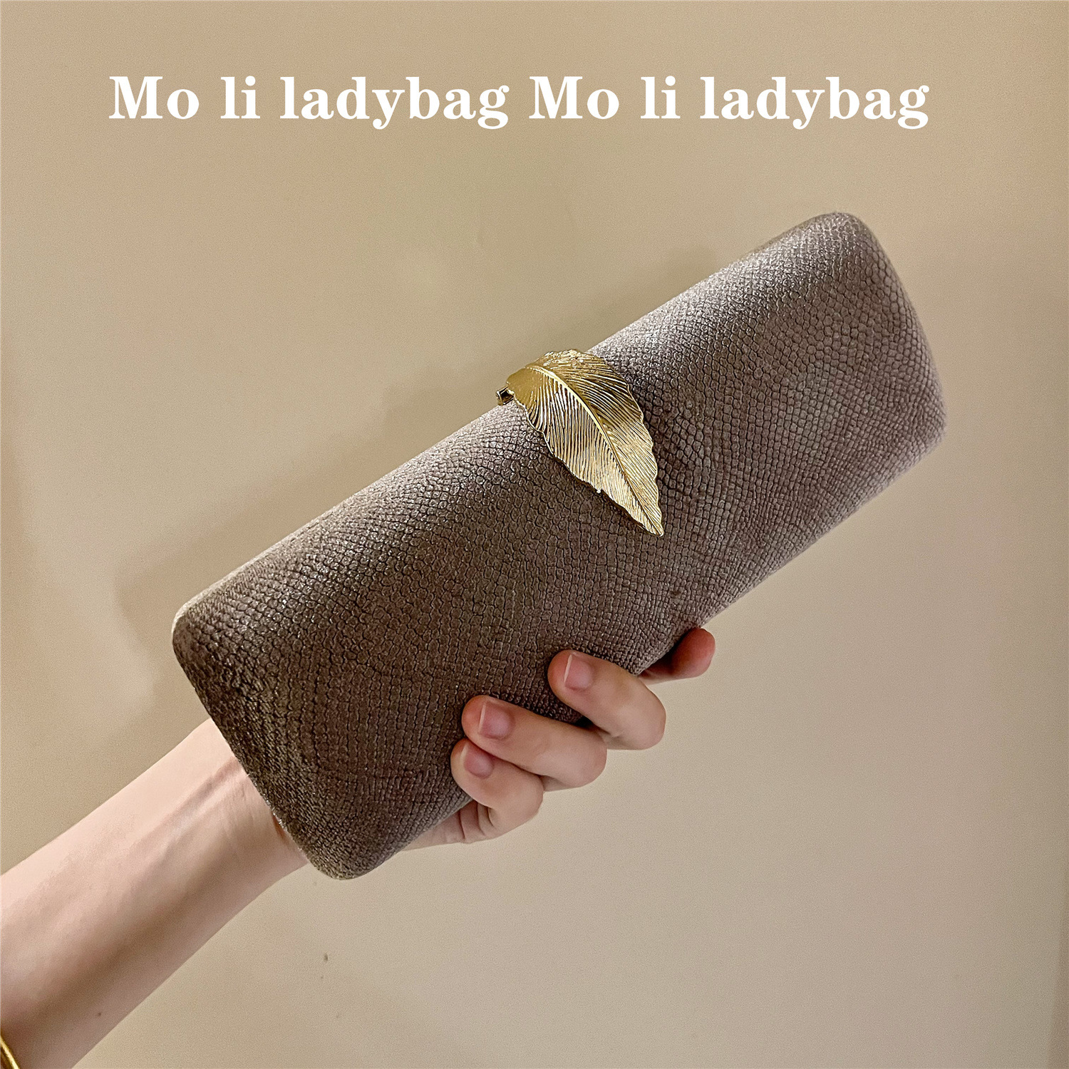 Luxury Gold Leaf Elegant Evening Clutch Bag For Women, Formal Party Bag For Evening Gowns And Qipao - Thumbnail 2