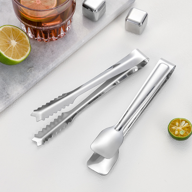 Stainless steel ice tongs, salad tongs, lemon tongs, food tongs, ice tongs, bar ice tongs, sugar tongs, ice crystal tongs
