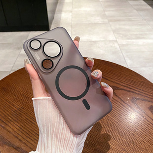 Ultra-thin matte magnetic suction for Huawei P70Pro phone case Mate60Pro solid color 70 with lens film 70U men