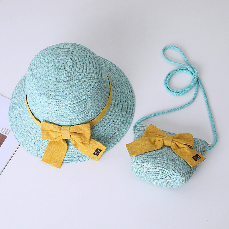 147g Weight Hat Classification straw Fabric Type Straw Hat Hats Type 1 Piece, 1 Set Quantity Holiday, Outdoor Occasion Bow Knot Pattern All Seasons Season Children Unisex Gender Sweet Style Children Unisex Sweet Bow Knot Straw Hat 15