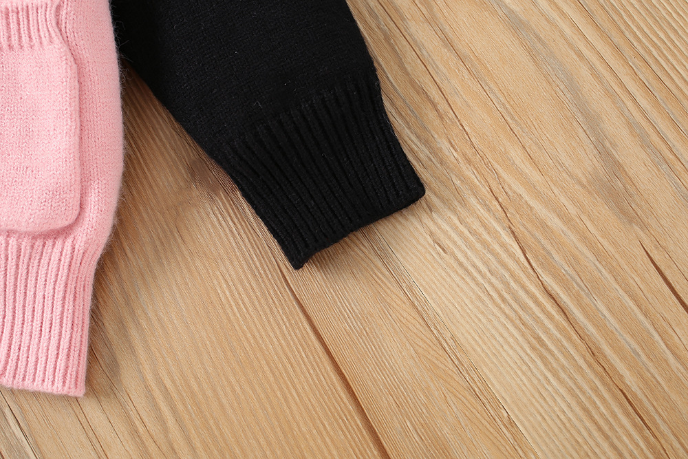 Mädchen Pullover Rock 2023 Herbst/Winter Neue Modische Lange ärmeln Western Strick Top Flare Hosen kinder Zwei_voghion.com