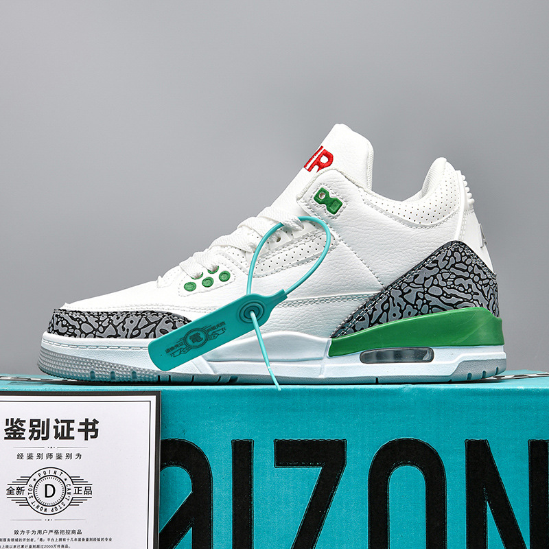 Foreign Trade Putian Shoes Aj3A Basketball Shoes High-Top Men's Wear-Resistant Student Sports Shoes Women's Casual Sneakers Trendy
