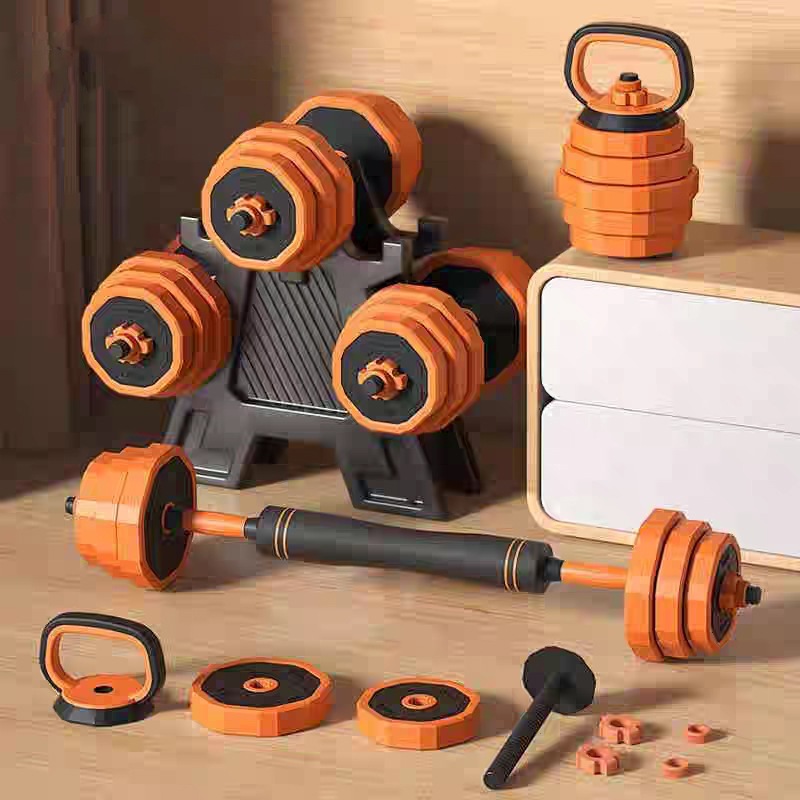 Adjustable Dumbbells Men's Fitness Home Dorm Weight Training Equipment Barbell Set Kettlebell Dumbbell Rack