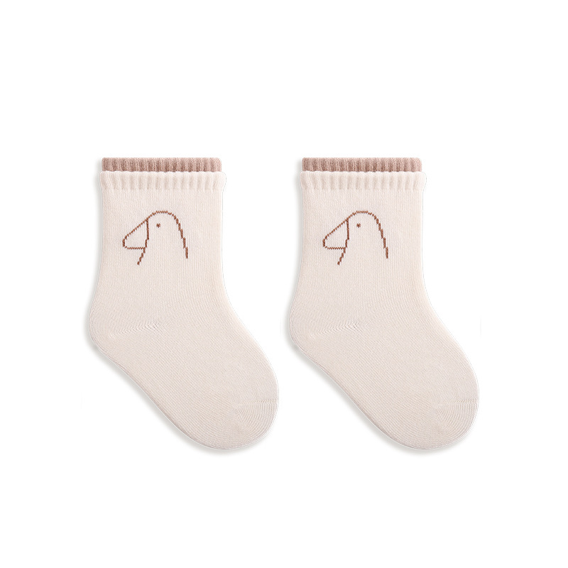 Corea del Sur niños y niñas medianos y grandes niños de media pantorrilla calcetines de algodón Calcetines de bebé recién nacidos boca suelta boca deshuesada primavera y otoño dibujos animados doble boca