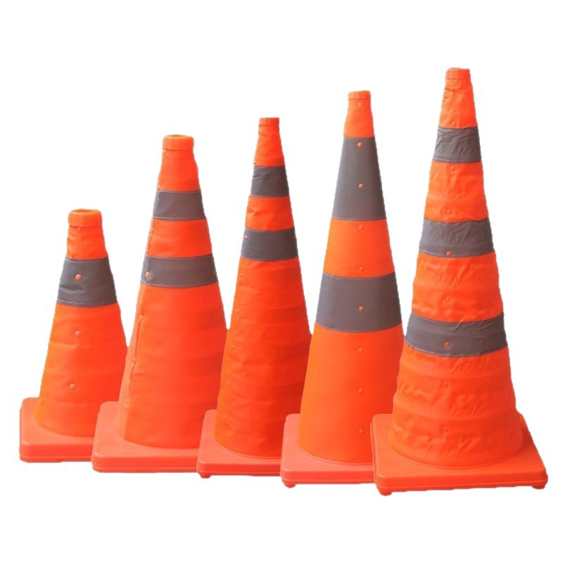 Foldable Cone Portable Highway Emergency Lightweight Anti-Collision Reflective Cone Traffic Warning Telescopic Road Cone