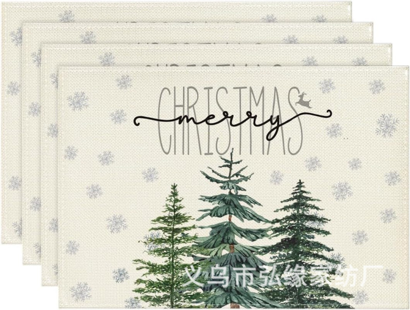 国境を越えた新しいクリスマス装飾クリスマステーブル旗クリエイティブクリスマステーブルクロステーブルマットクリスマステーブル装飾家の衣装|undefined