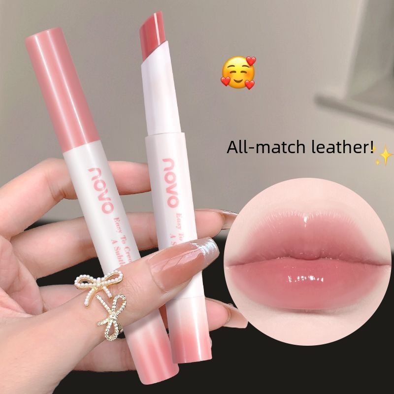 Makeup Novo Colorful Translucent Moisturizing Lipstick for Women, Moisturizing and Hydrating, Mirror-Like Finish, Waterproof, Long-Lasting, Autumn and Winter Whitening Lipstick