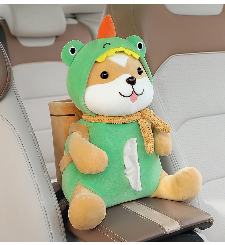 Fisherman duck car armrest box tissue box creative cute cartoon tissue box trash can two-in-one car storage