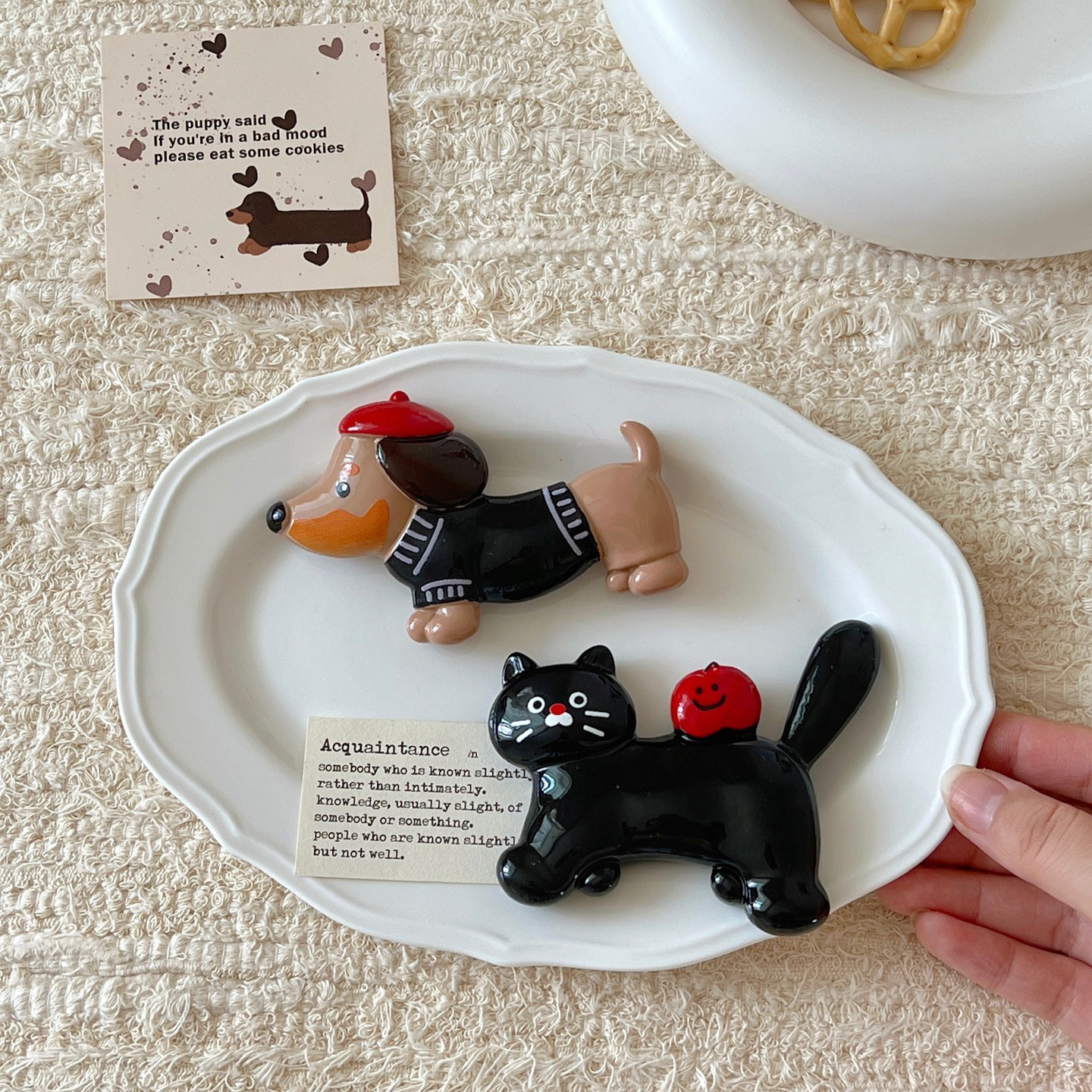 주방 LELE DACHSHUND 마그네틱 크리에이티브 크리에이티브 냉장고 자석 도매 저작권 제품 모방은 조사해야합니다