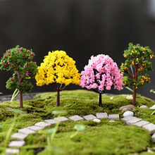 微景观小摆件樱花树模型柳树仿真绿植树木沙盘模型多肉盆栽装饰品