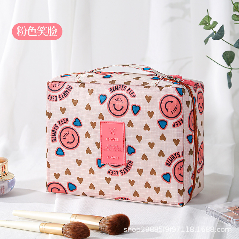 Gran capacidad de segunda generación nueva bolsa de lavado coreana bolsa de maquillaje bolsa de almacenamiento portátil multifuncional bolsa cuadrada bolsa de almacenamiento