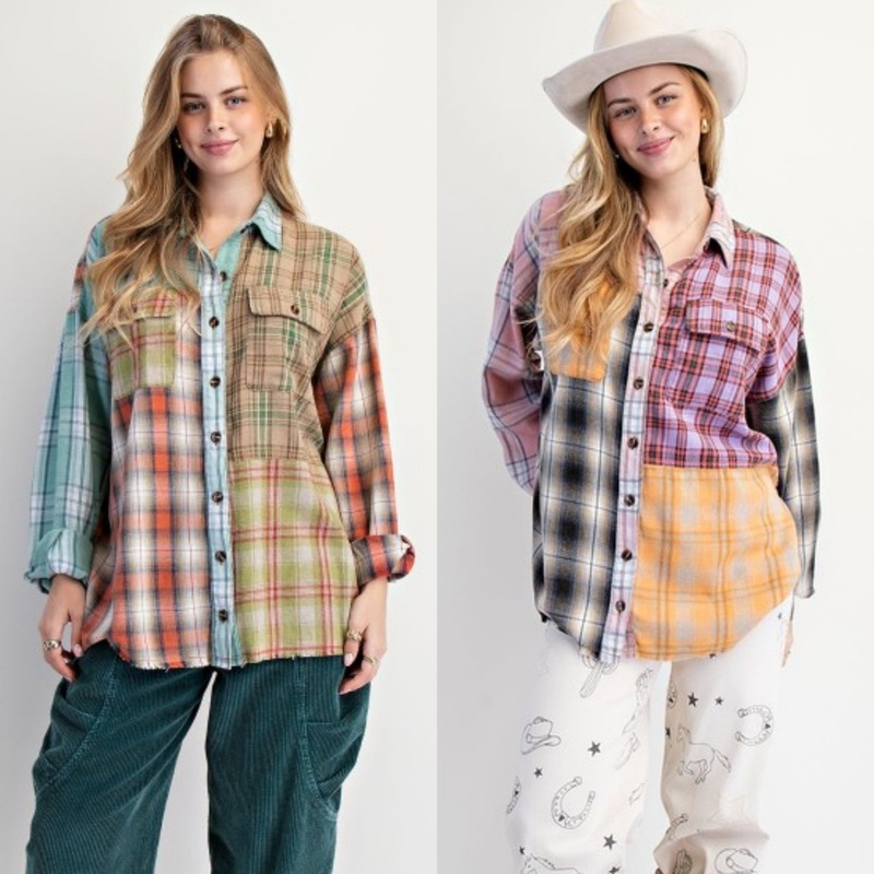 Amazon 25秋の新作クロスボーダーヨーロッパとアメリカの服チェック柄長袖カーディガンシャツルーズカジュアルトップジャケット|undefined