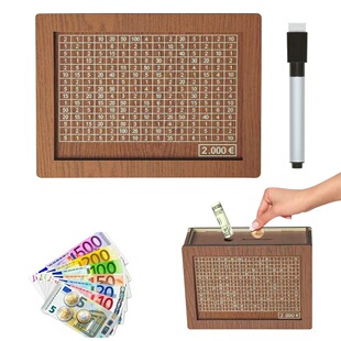Cross-border Money Box with Counter home quality Counter wooden piggy bank crafts wooden ornaments