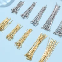 18-каратное настоящее золото, сохраняющее цвет, 9-образная игла для бисера, игла для рукоделия, ювелирные изделия ручной работы, серьги, аксессуары, ювелирные изделия, материал для подключения ювелирных изделий