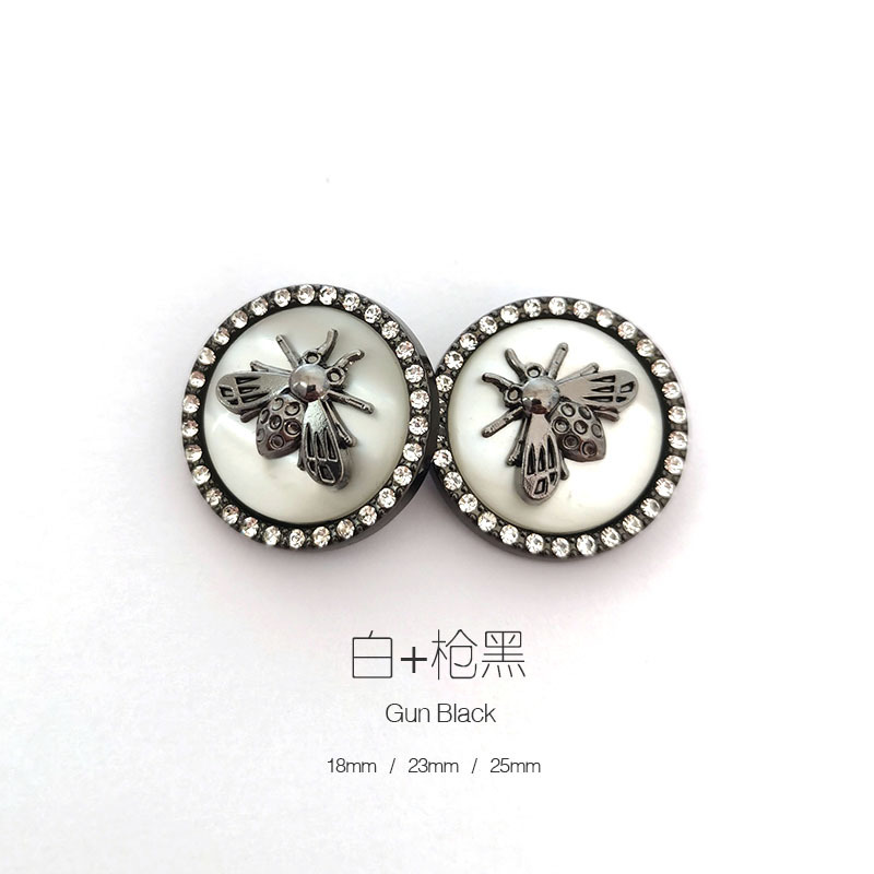 Moda metal abeja diamante botón Chanel estilo abrigo suéter abrigo traje mano costura hebilla decorativa