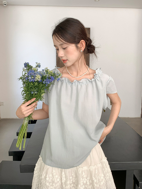 Yier シャツは優しくフレンチテンセルフライスリーブシャツレディースサマーウッドルーズスリムシャツ 0503|undefined