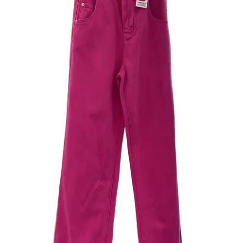 Dragon Fruit Color Slim Fit Wide Leg Women's Autumn/Winter New Loose High-Waist Slimming Plus Size Straight Leg Pants