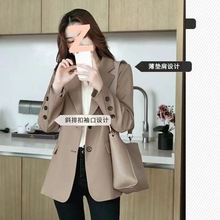 小西装外套女春秋款2025韩版宽松网红高级感气质洋气时尚休闲西服
