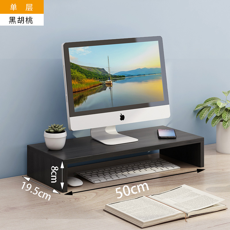 Estante elevador para monitor con cajones para almacenamiento en escritorio, organizador para dormitorio estudiantil, cajón elevador.