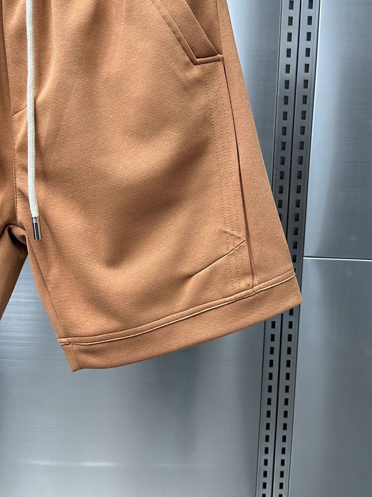 Herren Shorts Einfarbig Gerade Geschnitten Für Sommer Und Strand_voghion.com