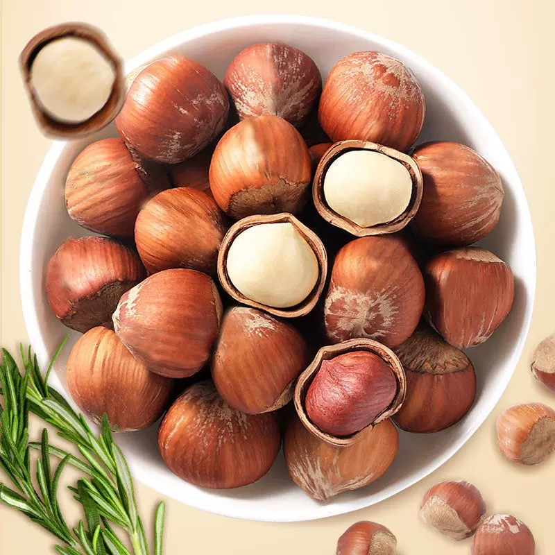 东北大榛子新货薄皮原味烘烤熟干果坚果零食榛果500g50g一件 批发