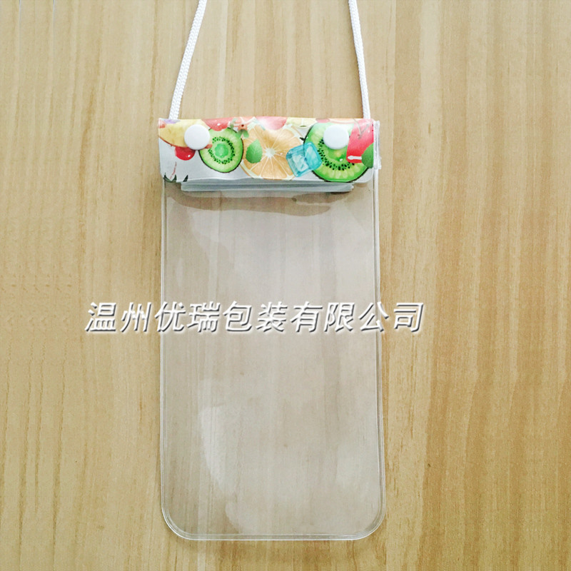 游泳潜水透明PVC手机防水袋 气囊充气防水手机袋 卡通手机防